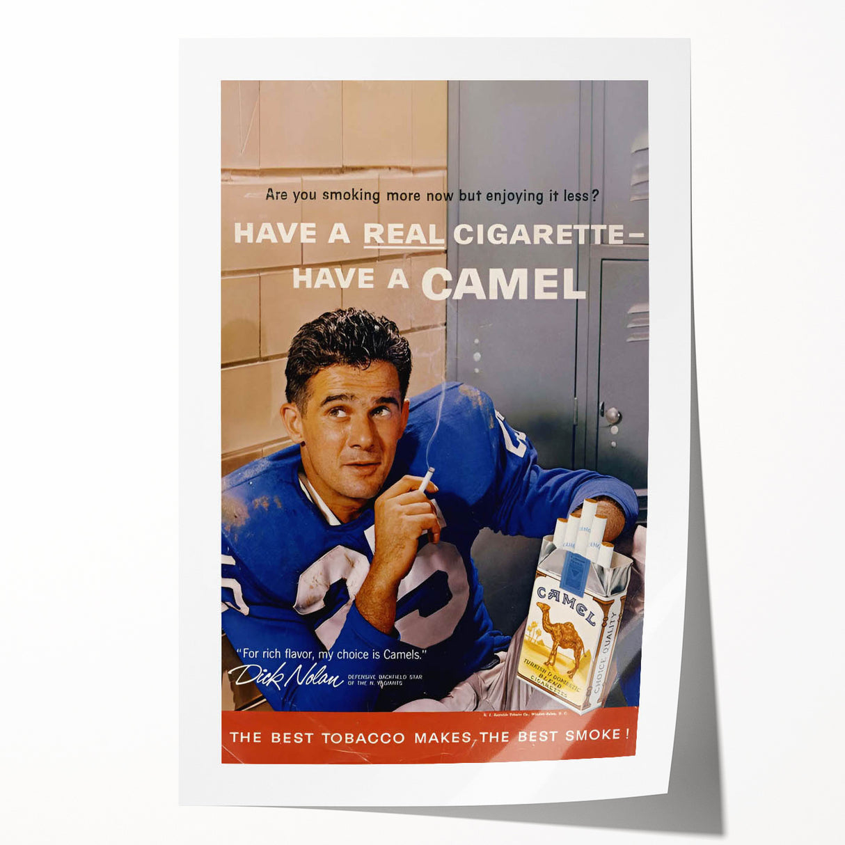 Retro Camel Cigarettes Ad – Vintage Print for Nostalgic Wall Art