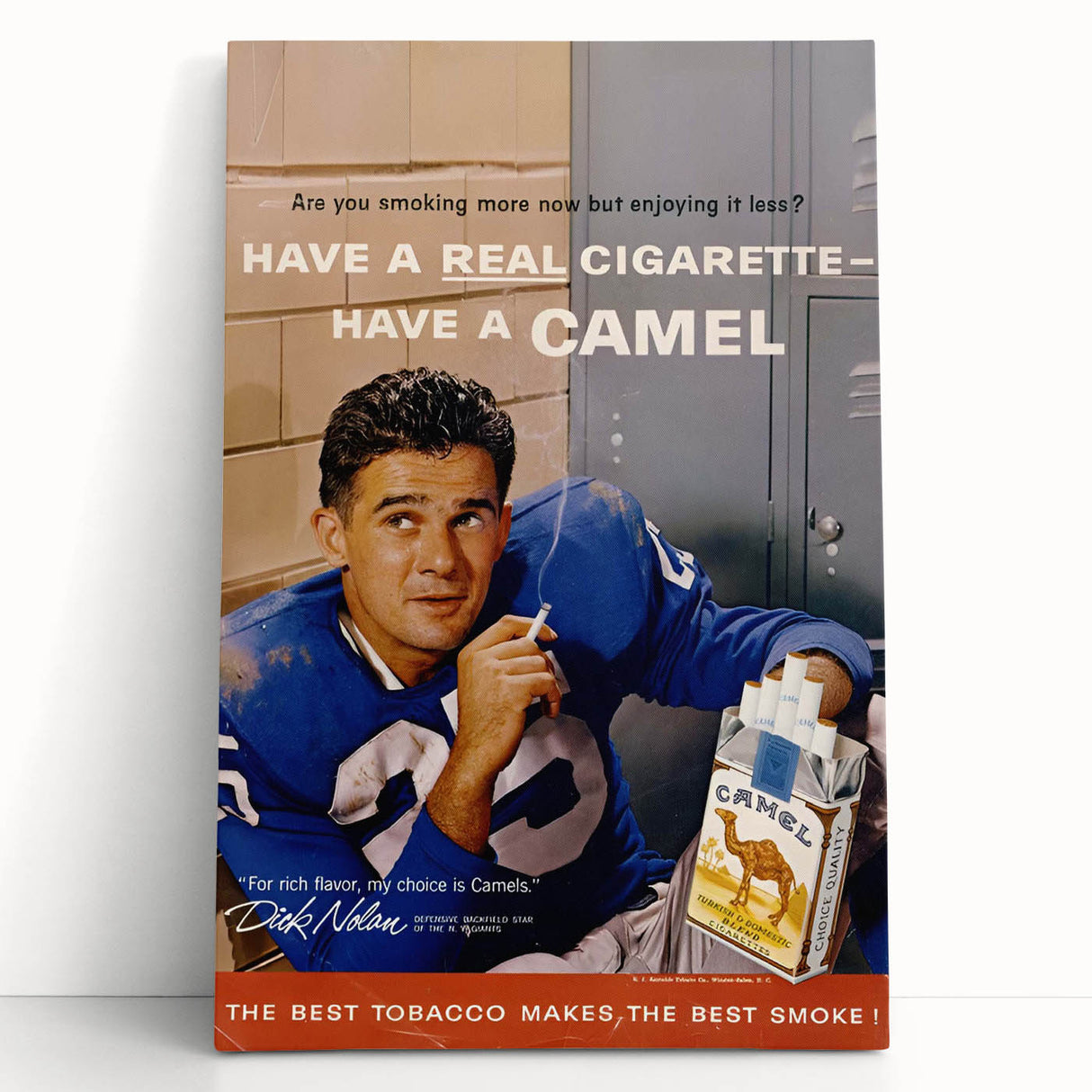 Retro Camel Cigarettes Ad – Vintage Print for Nostalgic Wall Art