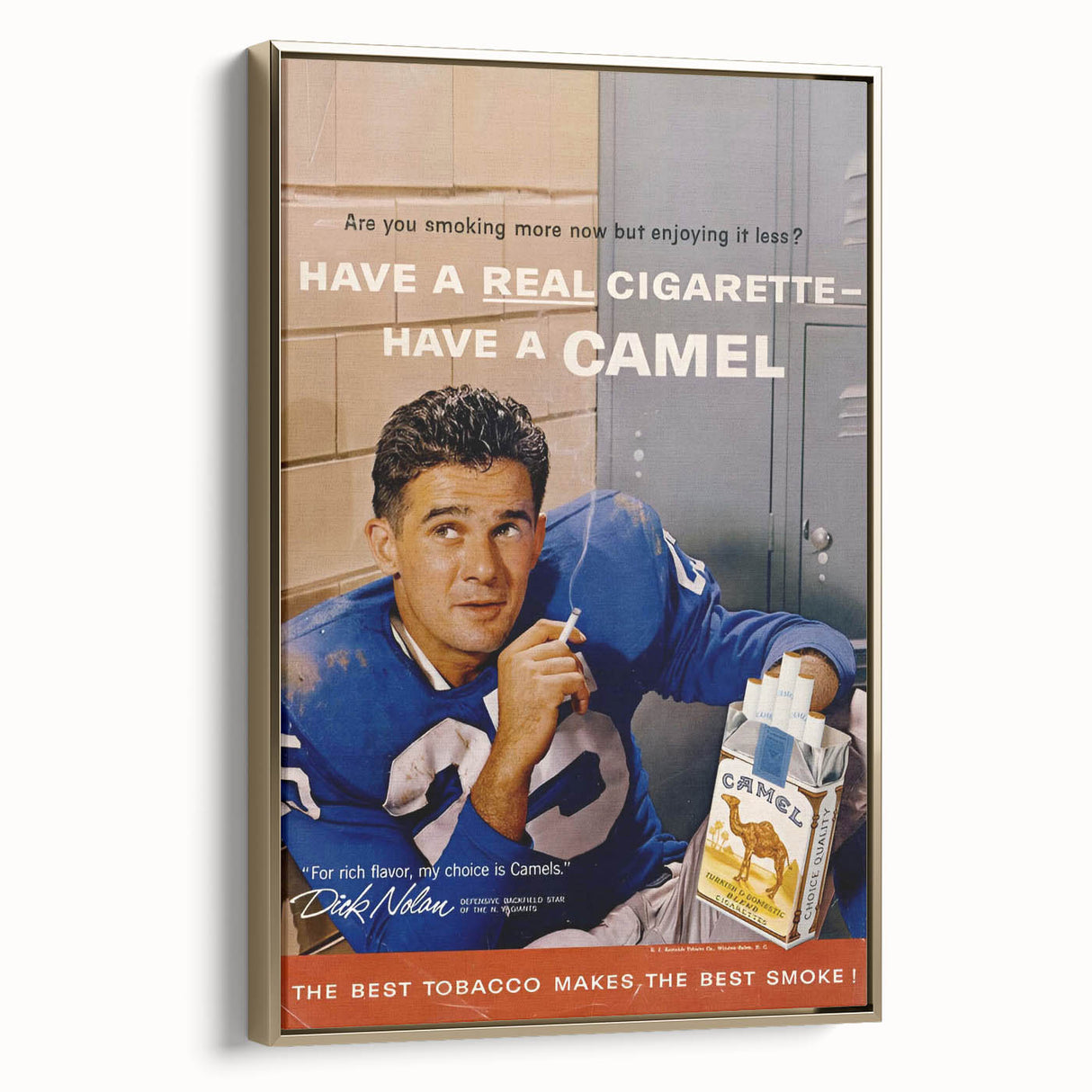 Retro Camel Cigarettes Ad – Vintage Print for Nostalgic Wall Art