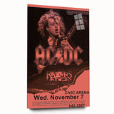 AC/DC Retro Poster Art – Vintage Rock Wall Art Print