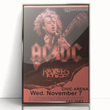 AC/DC Retro Poster Art – Vintage Rock Wall Art Print