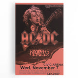 AC/DC Retro Poster Art – Vintage Rock Wall Art Print