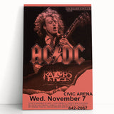 AC/DC Retro Poster Art – Vintage Rock Wall Art Print