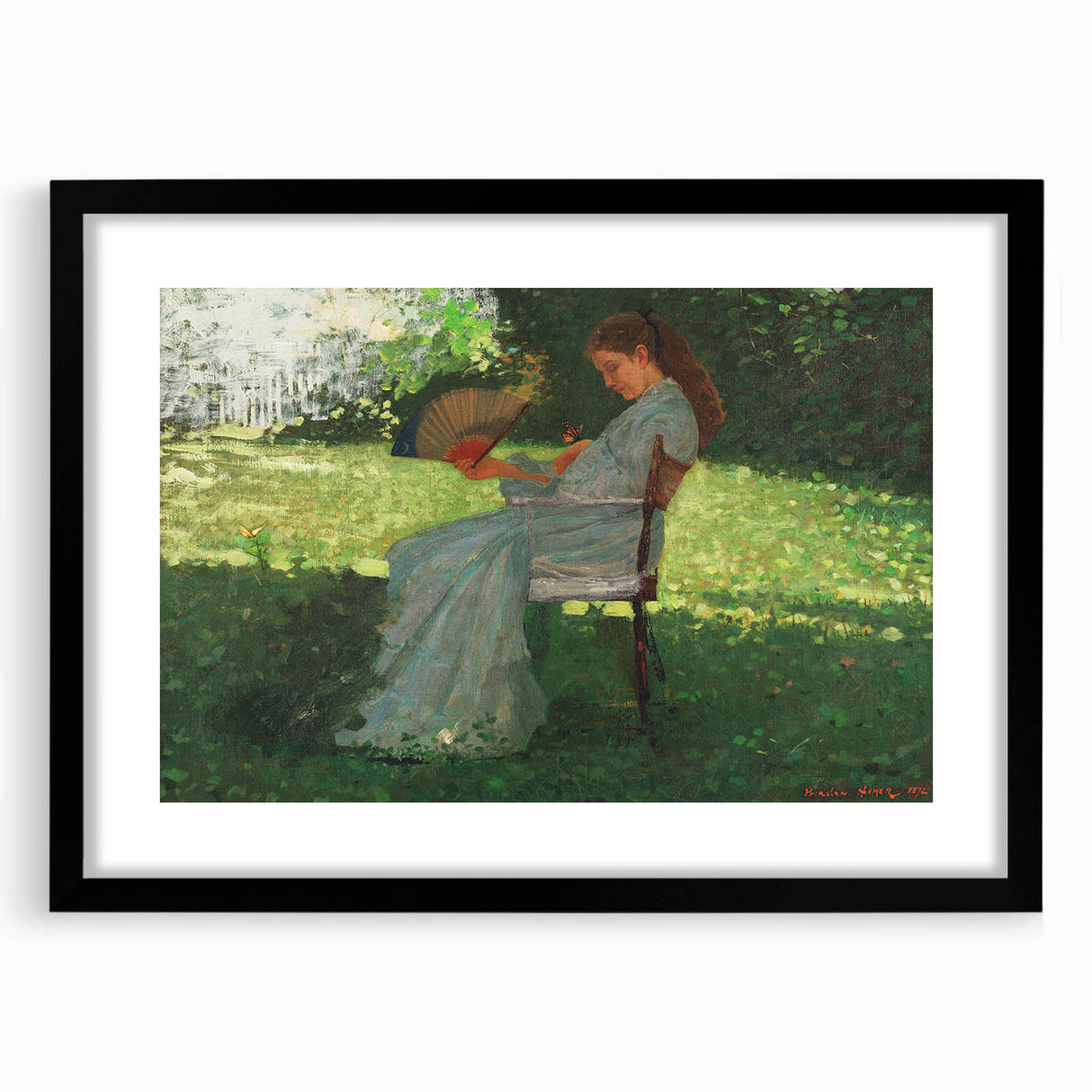 Realism Art Print – The Butterfly by Winslow Homer | Realistic Wall Art