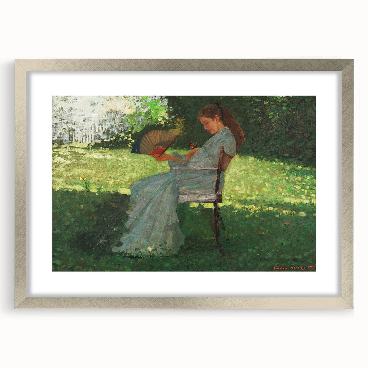 Realism Art Print – The Butterfly by Winslow Homer | Realistic Wall Art