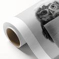 Bathroom Canvas Art - Cute Owl with Toilet Paper Roll