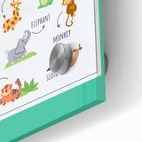 Jungle Animals Kids Educational Wall Art – Learning Poster