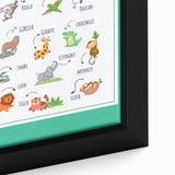 Jungle Animals Kids Educational Wall Art – Learning Poster