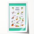 Jungle Animals Kids Educational Wall Art – Learning Poster