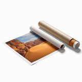 Extra large rolled print of Algerian scenery with vibrant floral elements, ideal for classy bathroom wall art.
