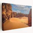 African savannah landscape on stretched canvas, featuring warm sunset hues, ideal for kitchen wall art.
