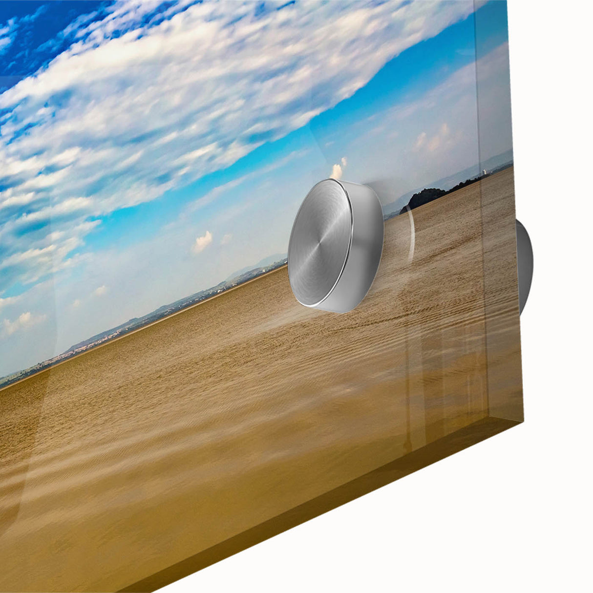 Large abstract wall art of Ethiopian scenery in muted earth tones on acrylic glass, ideal for dining room ambiance.