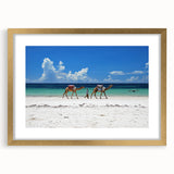 Textured abstract art print depicting a Kenyan landscape in muted earth tones on a framed canvas, ideal for bedroom art.