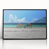 Large abstract wall art depicting a Kenyan scenery in black and white tones on framed acrylic.