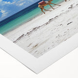 Art deco poster of a serene Kenyan landscape on rolled canvas, featuring muted earth tones, ideal for dining room decor.