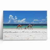 Black and white photograph of a Kenyan landscape on stretched canvas.