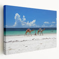 Large canvas print of an African savannah scene with elephants, rendered in earthy tones, suitable for kitchen wall art.