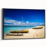 Black and white vintage poster art of Madagascar landscape on framed canvas, ideal for bedroom wall decor.