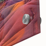 Large abstract wall art depicting a Mauritius landscape in mid-century modernist style on acrylic glass.