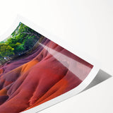 Extra large rolled print of line art flowers in soft pastel colors, ideal for large living room wall art.