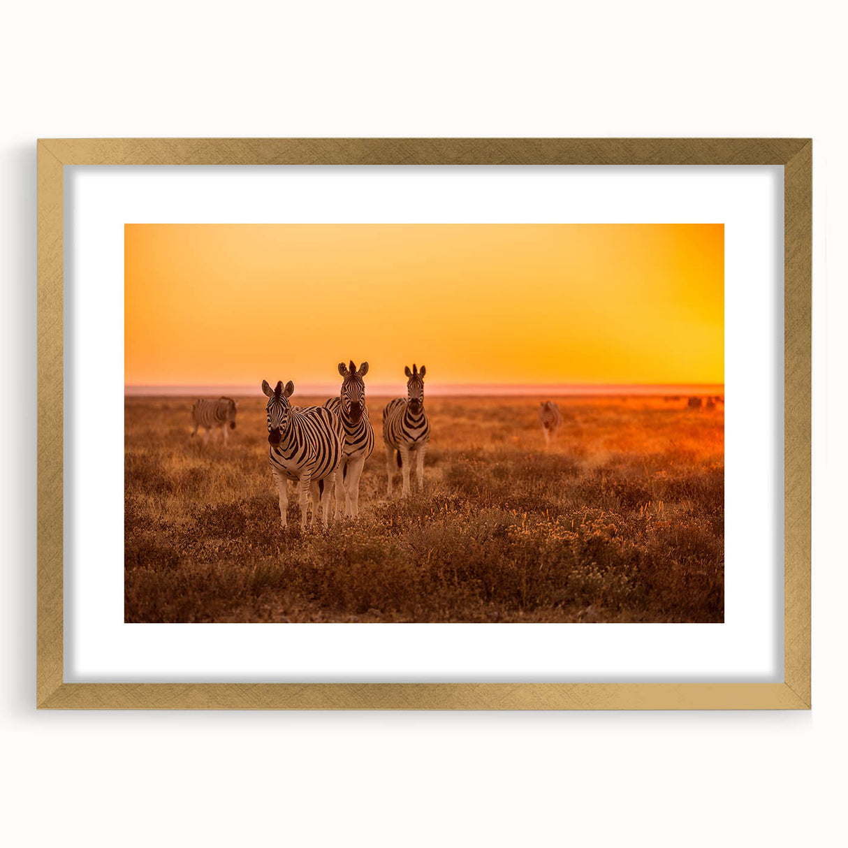 Textured abstract art print depicting the Namibian desert in earth tones on a framed canvas, suitable for bedroom decor.