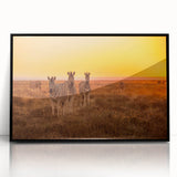 Large abstract wall art depicting a Namibian landscape in muted earth tones on a framed acrylic.