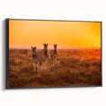 Black and white landscape art painting of Namibia on a framed canvas, ideal for bedroom wall decor.