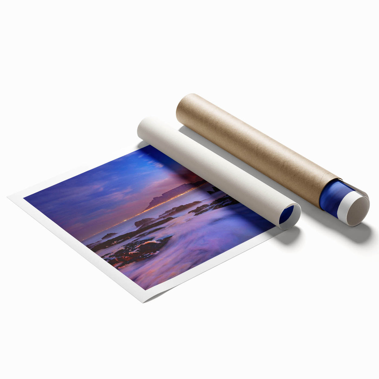 Extra large rolled canvas print featuring a South African landscape with vibrant floral elements.