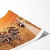 Extra large rolled print featuring line art flowers in muted earth tones, ideal for large living room wall decor.