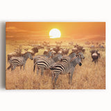 Black and white photograph of Tanzanian scenery on stretched canvas, ideal for kitchen wall art or bedroom ambiance.