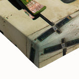 Black and white landscape art painting of Azerbaijan scenery on large stretched canvas, suitable for bedroom wall decor.