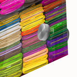 Large abstract wall art featuring a Bangladesh scenery in muted earth tones on acrylic glass, ideal for dining room ambiance.