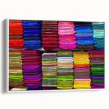 Vintage poster art of a Bangladesh scenery on framed canvas, featuring colorful art in extra large size for living room.