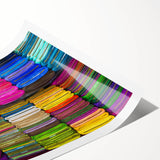 Extra large wall art featuring line art flowers in black on a white background, ideal for large living room decor.