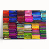 Black and white photograph of a serene Bangladeshi landscape on stretched canvas.