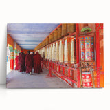 Black and white large canvas print of an Asian landscape, ideal for kitchen wall art or bedroom decor.