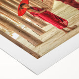 Art deco poster of Cambodian scenery on rolled canvas, featuring earthy tones, ideal for dining room wall art.