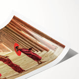 Extra large wall art featuring line art flowers in black on a white background, ideal for large living room decor.