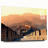 Large abstract wall art depicting Beijing skyline in muted gray tones on acrylic glass.