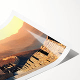 Extra large wall art featuring line art flowers in neutral tones on a rolled print, suitable for large living room decor.