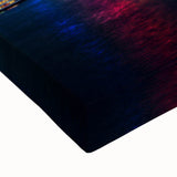 Large black and white landscape art painting of Shanghai on stretched canvas, ideal for bedroom wall decor.