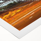 Art deco poster of a Tibetan landscape in muted earth tones on rolled canvas, suitable for dining room decor.