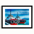 Extra large abstract art print depicting colorful, textured scenery of Georgia, Asia on a black framed canvas.