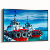 Black and white framed canvas of a vintage-style Asian landscape, ideal for bedroom decor.