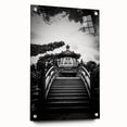 Acrylic print of Hong Kong skyline in muted gray tones, ideal for bedroom or dining room decor.
