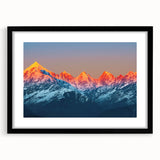 Extra large, textured abstract art print featuring vibrant colors and a scenic Indian landscape on a framed black mat.