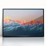 Large abstract wall art depicting vibrant Indian scenery on a framed acrylic, ideal for modern living room decor.