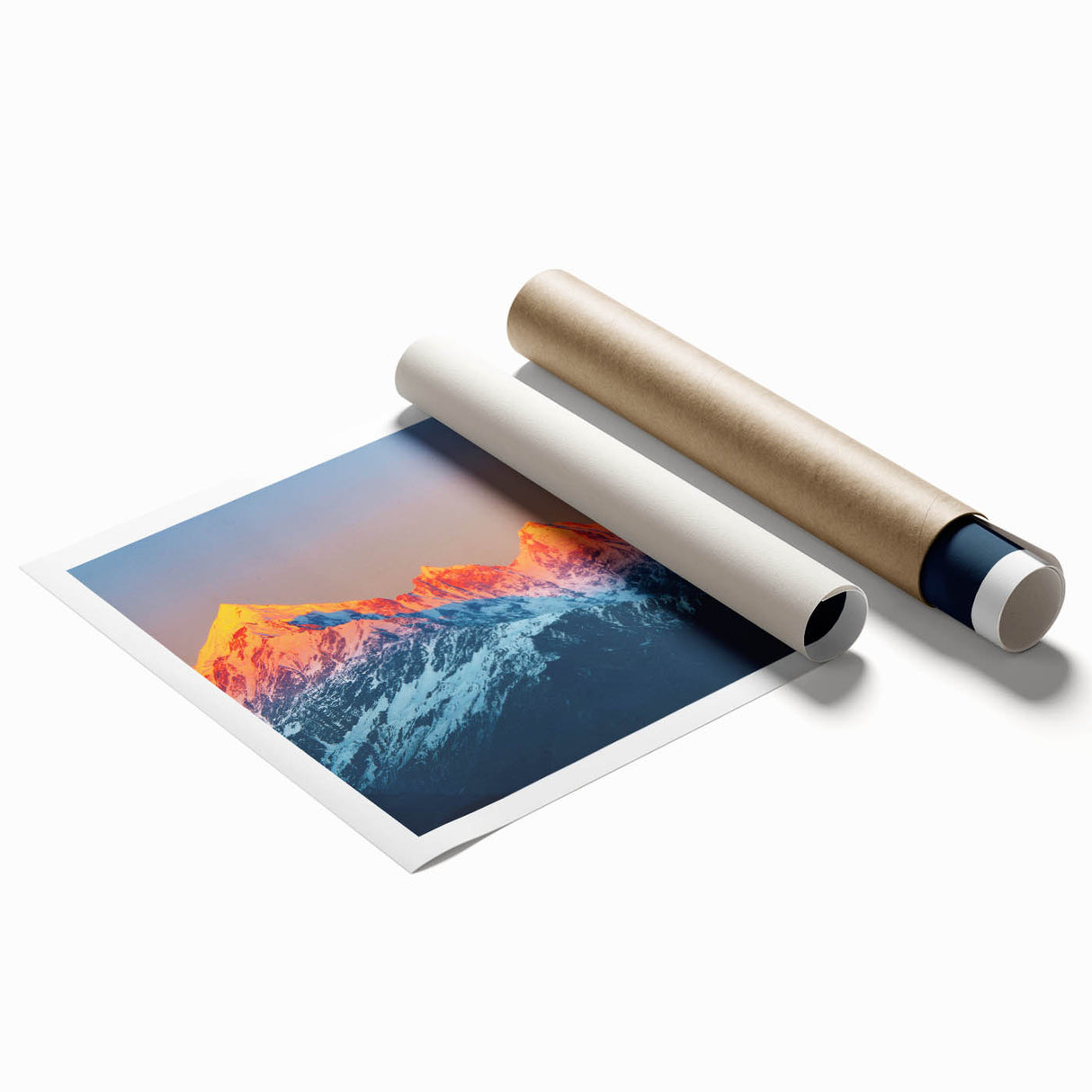 Extra large rolled print featuring a floral scene in India with soft pastel shades, ideal for classy bathroom wall art.