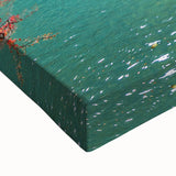 Large art depicting a black and white Japanese landscape on stretched canvas, ideal for bedroom wall decor.