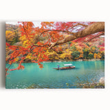 Black and white large art canvas of a Japanese landscape, ideal for kitchen wall art.